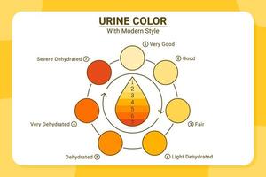 illustration de vecteur de couleur d'urine isolé sur fond blanc