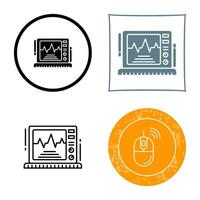 icône de vecteur de moniteur ekg