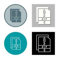 icône de vecteur de fichier zip