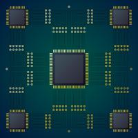 Fond de vecteur High Tech Circuit Board