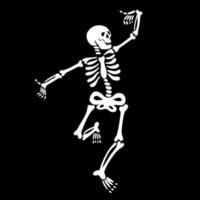 squelette dansant. illustration vectorielle