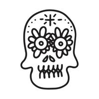 crâne décoré. illustration vectorielle pour le jour des morts vecteur