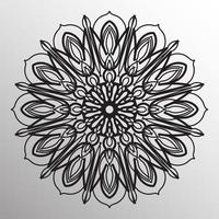 motif circulaire en forme de mandala avec fleur vecteur