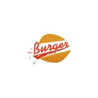 Livraison Burger. Voiture de hamburger rapide. Logotype pour restaurant ou café. illustration vecteur