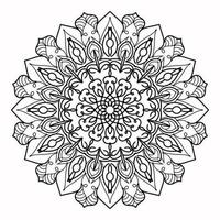 mandalas pour cahier de coloriage. ornements ronds décoratifs vecteur