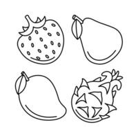 fruit objets vecteur des illustrations ensemble