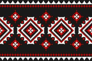 tapis fleur modèle art. géométrique ethnique floral sans couture modèle dans tribal. Américain, mexicain style. vecteur