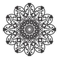 motif circulaire en forme de mandala avec fleur vecteur