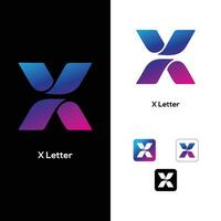 X lettre moderne logo conception vecteur