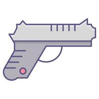 une pistolet icône sur une transparent Contexte vecteur