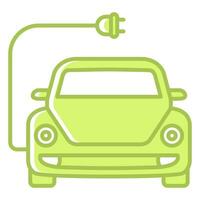 électrique voiture avec prise de courant et prise de courant prise vecteur