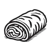 main tiré illustration de burrito vecteur