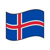 flottant Islande drapeau icône. vecteur. vecteur