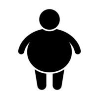 joufflu corps forme. obèse. en surpoids. vecteur. vecteur