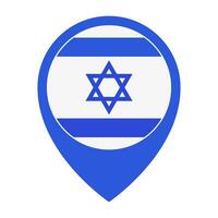 israélien drapeau carte épingle icône. vecteur. vecteur