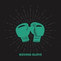 intensité déchaîné percutant boxe gants vecteur