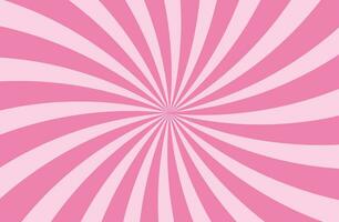 Contexte dans le forme de une rose spirale. rose tournoiement sunburst modèle abstrait Contexte. rose bonbons modèle. plat style. vecteur