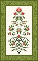 Mughal fleur motif. botanique floral ethnique motif. vecteur