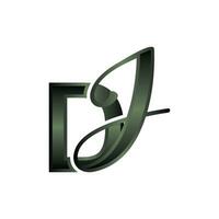lettre dj luxe moderne monogramme logo vecteur conception, logo initiale vecteur marque élément graphique illustration conception modèle