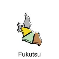 carte ville de fukutsu conception, haute détaillé vecteur carte - Japon vecteur conception modèle, adapté pour votre entreprise