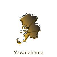 carte ville de yawatahama conception, haute détaillé vecteur carte - Japon vecteur conception modèle, adapté pour votre entreprise