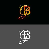 lettre bg luxe moderne monogramme logo vecteur conception, logo initiale vecteur marque élément graphique illustration conception modèle