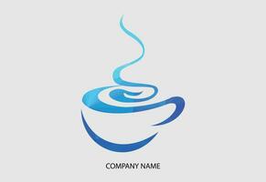 café tasse logo café magasin vecteur icône conception gratuit vecteur