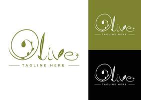 olive logo conception modèle vecteur