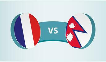 France contre Népal, équipe des sports compétition concept. vecteur
