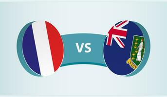 France contre Britanique vierge îles, équipe des sports compétition concept. vecteur