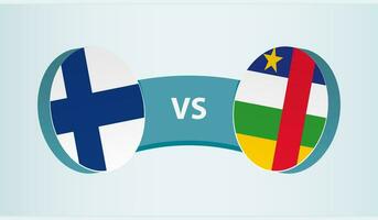 Finlande contre central africain république, équipe des sports compétition concept. vecteur