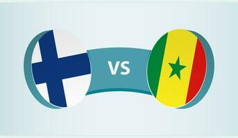 Finlande contre Sénégal, équipe des sports compétition concept. vecteur