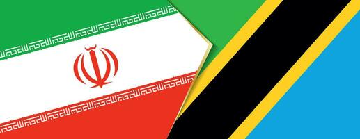 J'ai couru et Tanzanie drapeaux, deux vecteur drapeaux.