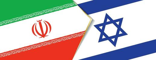 J'ai couru et Israël drapeaux, deux vecteur drapeaux.
