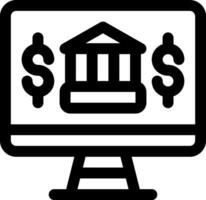 cette icône ou logo bancaire icône ou autre où il explique le finance, affaires ou à propos le banque etc et pouvez être utilisé pour la toile, application et logo conception vecteur
