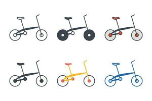vélo icône collection avec différent modes. vélo icône symbole vecteur illustration isolé sur blanc Contexte