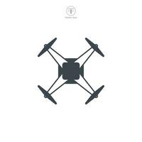 drone icône symbole vecteur illustration isolé sur blanc Contexte