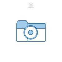 caméra icône symbole vecteur illustration isolé sur blanc Contexte