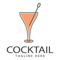 vecteur Facile logo cocktail