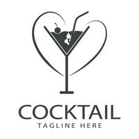 vecteur Facile logo cocktail