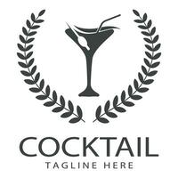 vecteur Facile logo cocktail