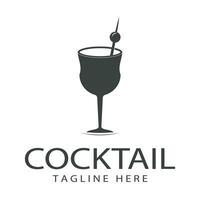 vecteur Facile logo cocktail