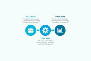 présentation affaires cercle infographie modèle avec 3 étape éléments vecteur illustration