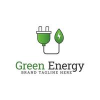 le vert énergie icône logo modèle vecteur