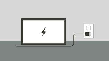 portable ordinateur mise en charge concept vecteur illustration