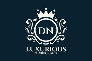 initiale lettre dn Royal luxe logo modèle dans vecteur art pour luxueux l'image de marque vecteur illustration.