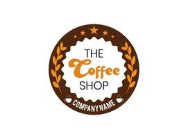 le café magasin logo conception modèle. ancien style café magasin logo pro vecteur