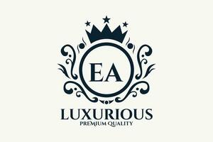 initiale lettre ea Royal luxe logo modèle dans vecteur art pour luxueux l'image de marque vecteur illustration.