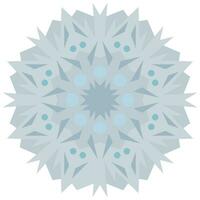 inhabituel flocon de neige, mandala, fleur. vecteur graphique. isolé sur blanc Contexte