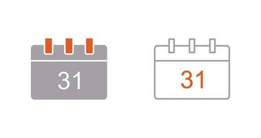 icône de vecteur de calendrier unique